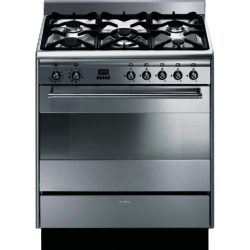 Smeg SUK81MFX8 80cm Single Cavity Duel Fuel Range Cooker in Stainless Steel